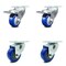 Service Caster 3 Inch Blue Polyurethane Wheel Swivel Top Plate Caster Total Lock Brakes, 2PK SCC-TTL20S314-PPUB-BLUE-2-S-2 - alternate 3